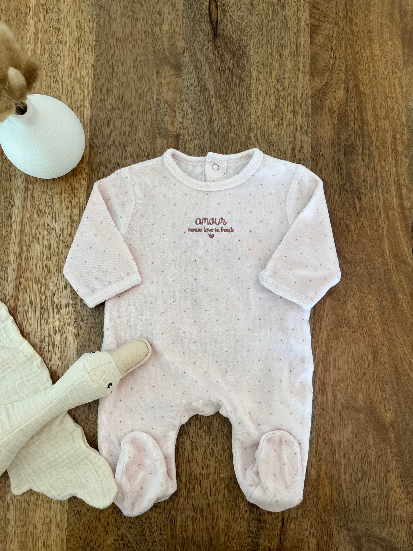 Pyjama Rose 1 mois